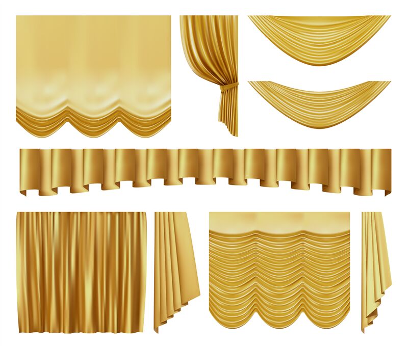 gold stage curtain background