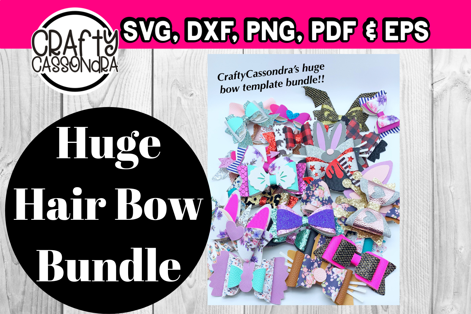 32 hair bow bundle - hair bows - bunny - cat - crown - diy hair bows By  CraftyCassondra | TheHungryJPEG