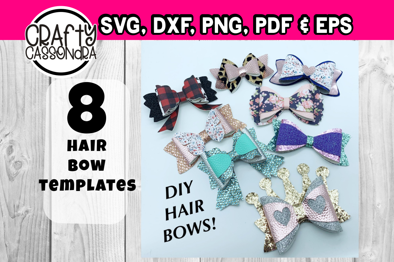 Download 32 Hair Bow Bundle Hair Bows Bunny Cat Crown Diy Hair Bows By Craftycassondra Thehungryjpeg Com