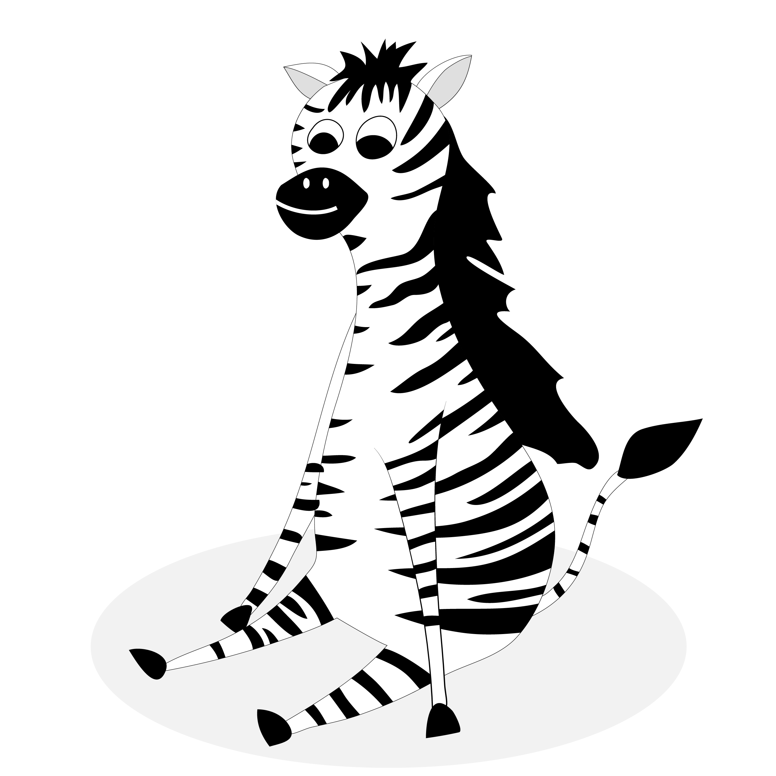 Zebra character cartoon By 09910190 | TheHungryJPEG.com