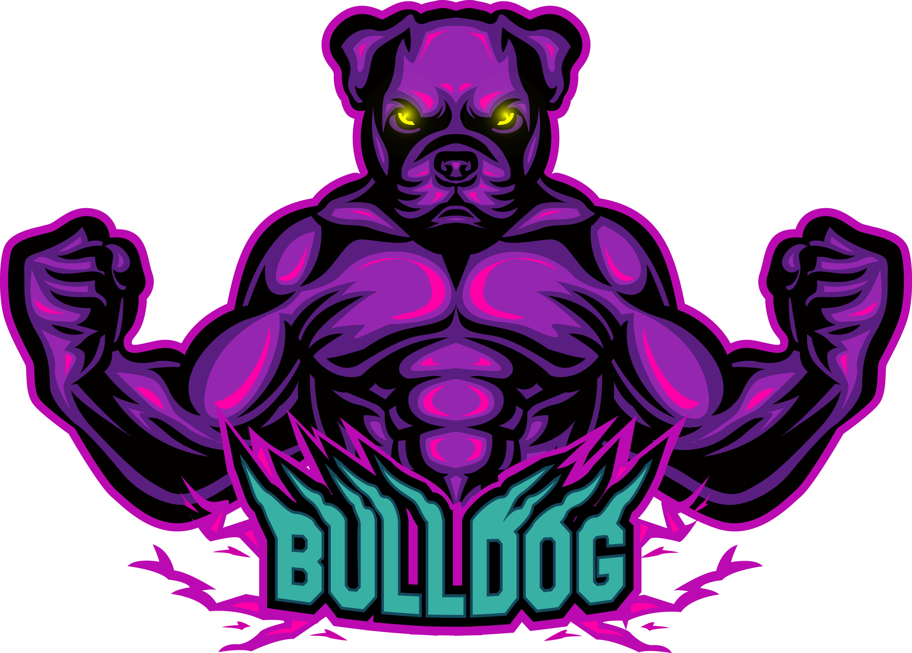 Bulldog sport mascot logo design By Visink | TheHungryJPEG.com