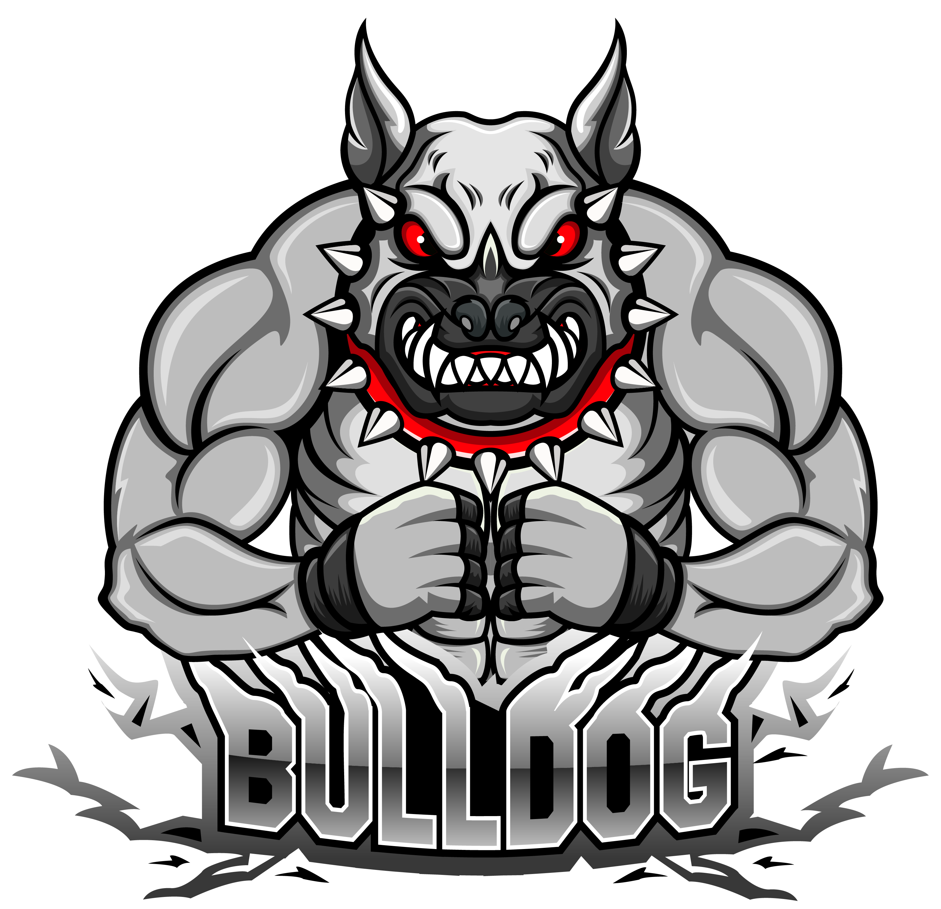 Bulldog esport mascot logo design By Visink | TheHungryJPEG.com
