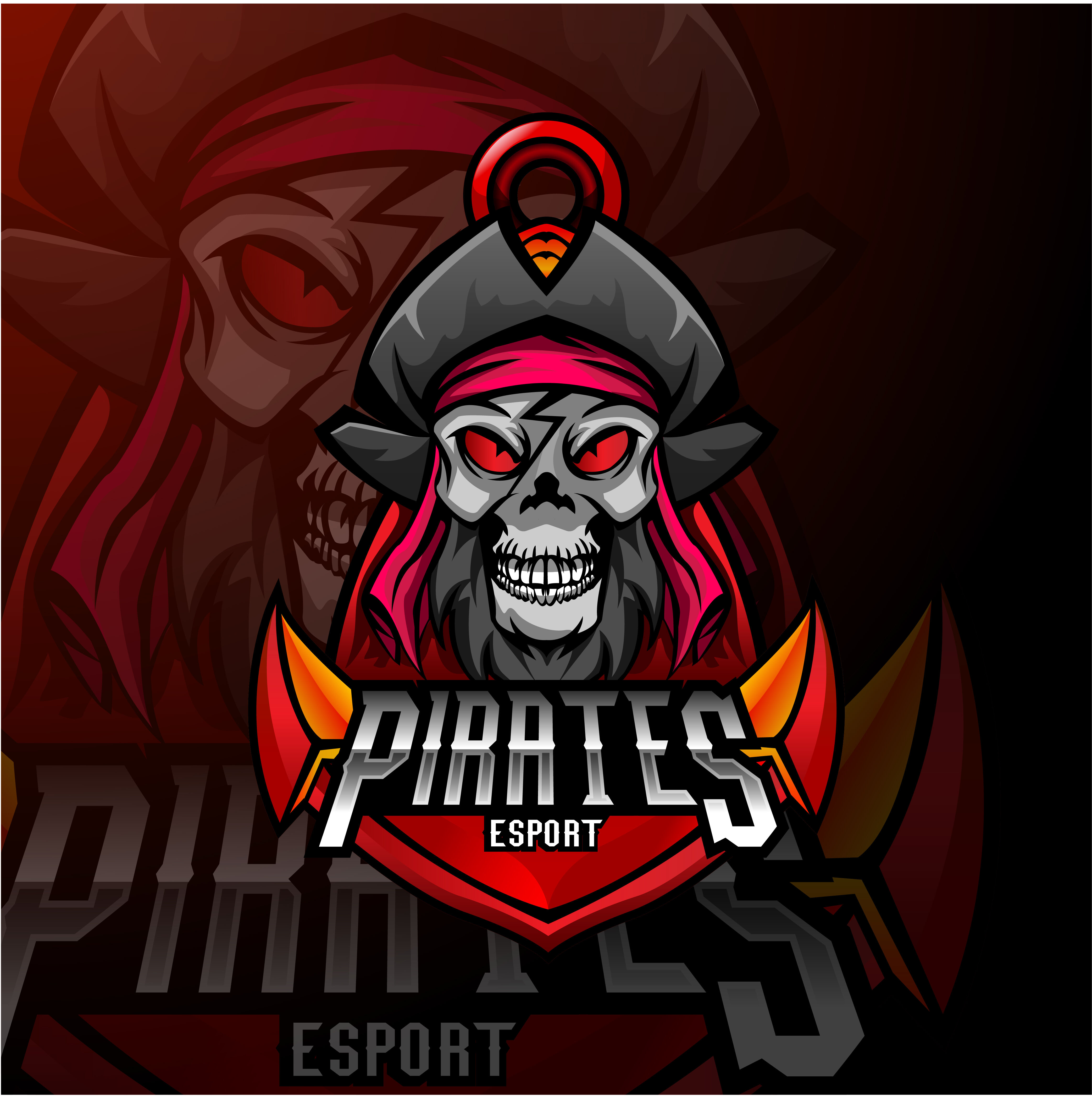 Pirates Mascot Gaming Logo Design By Visink Thehungryjpeg Com