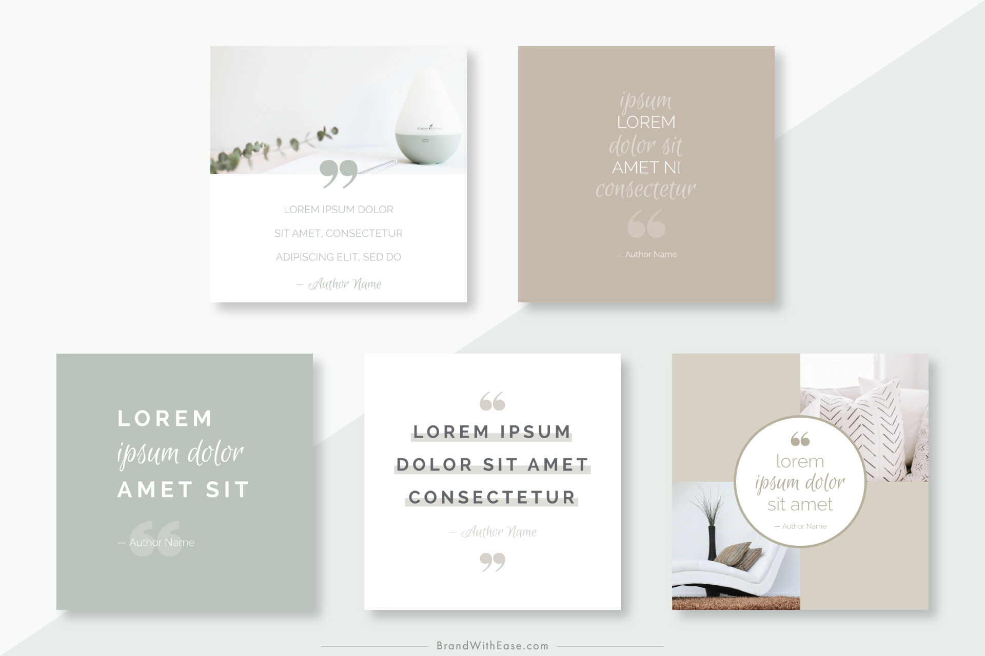 Instagram Neutral Quote Pack for Canva By Brand With Ease ...