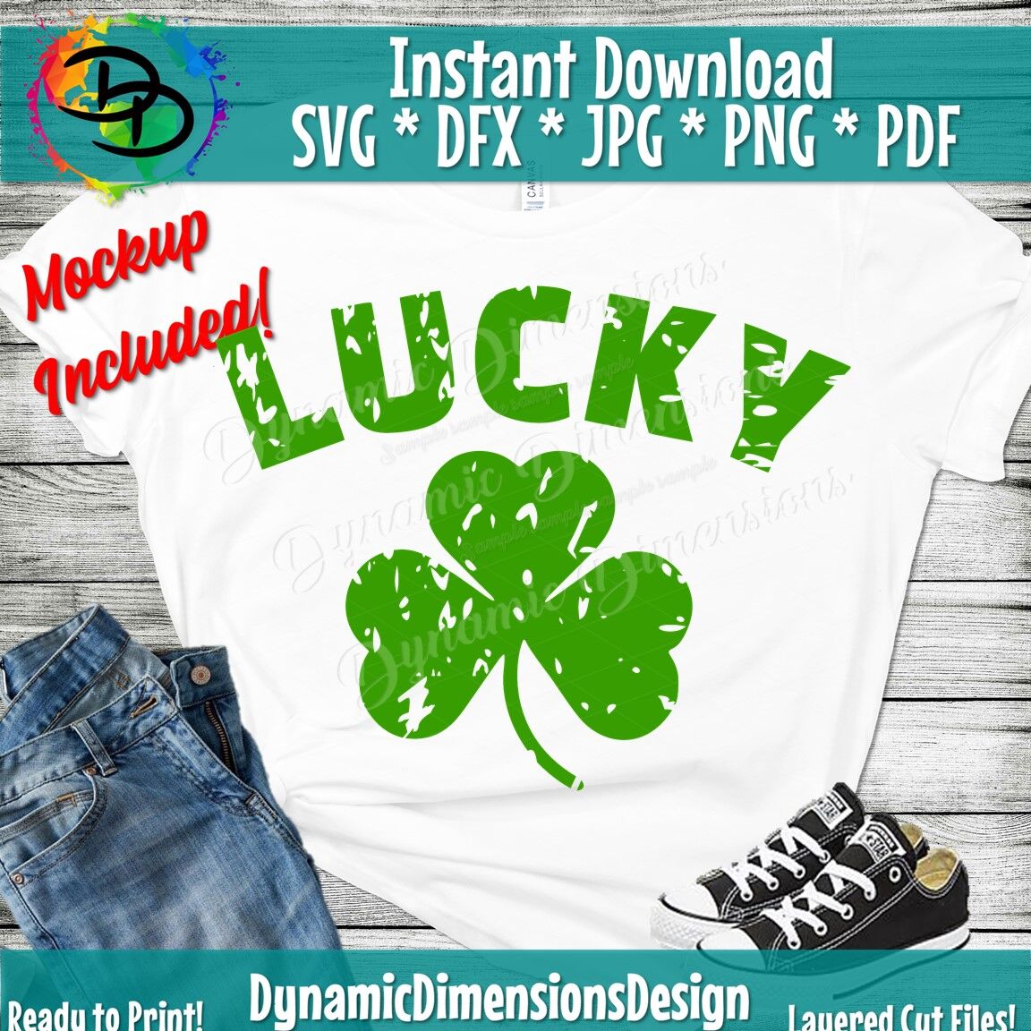 Download Lucky Shamrock Svg, St. Patrick's Day Svg, Four Leaf ...