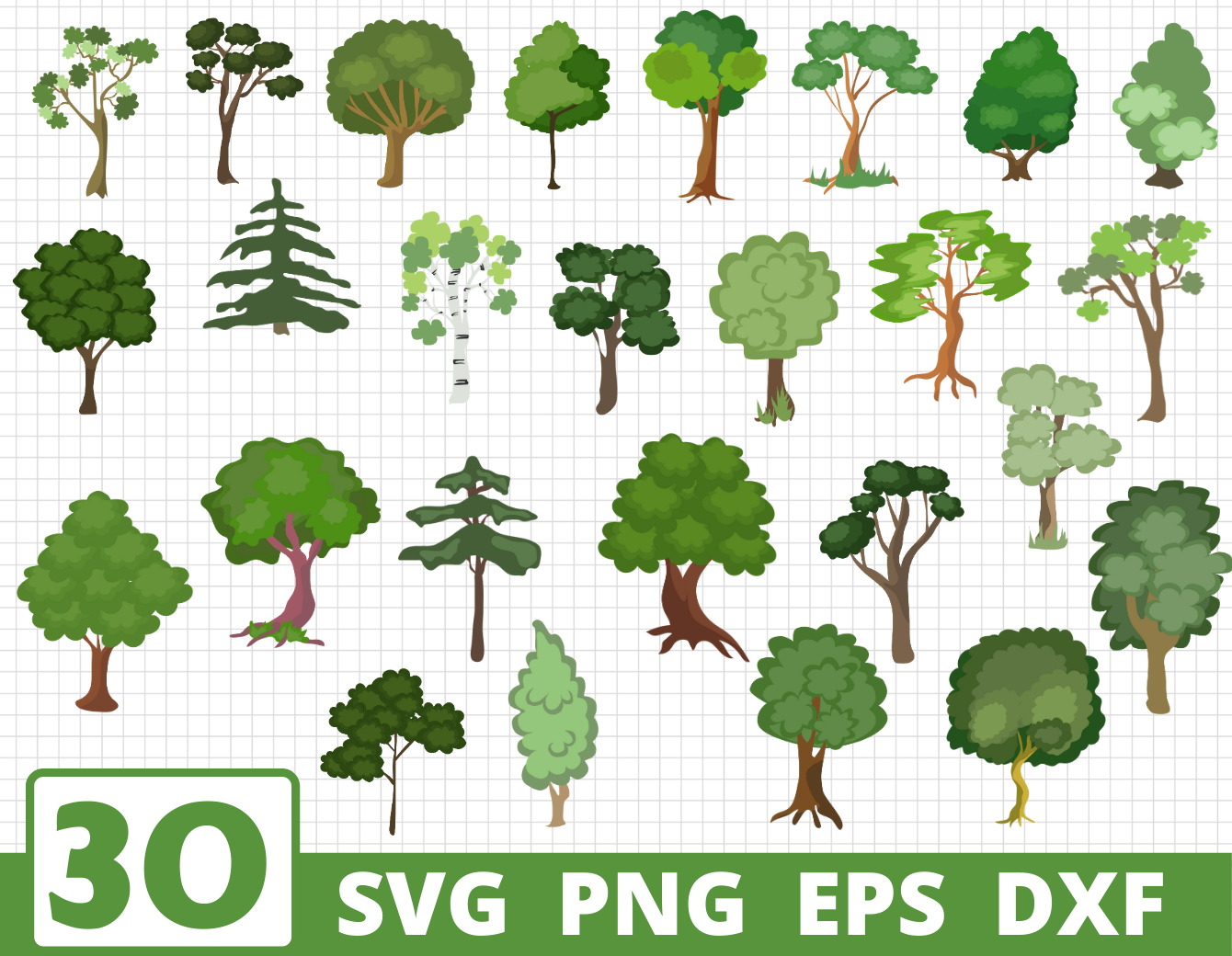 Download Trees Svg Bundle Trees Vector Tree Clipart Bush Svg By Svgocean Thehungryjpeg Com