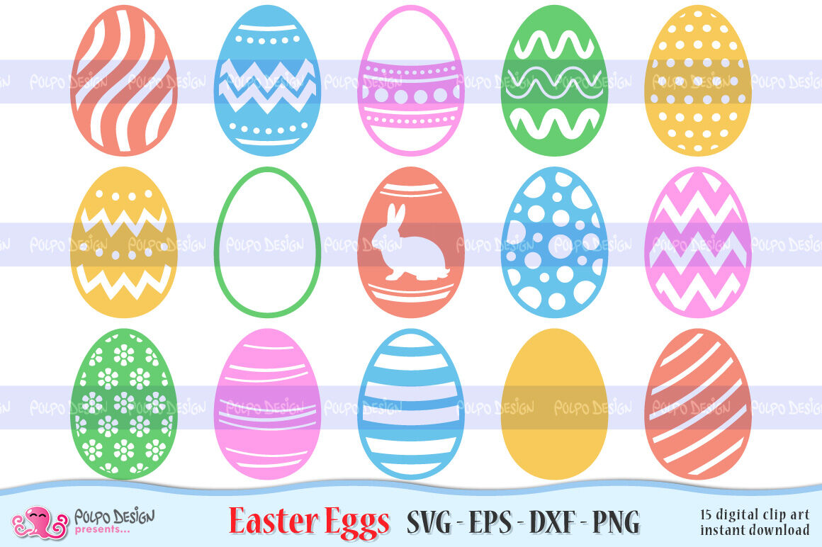 Easter Egg Svg Eps Dxf And Png By Polpo Design Thehungryjpeg Com