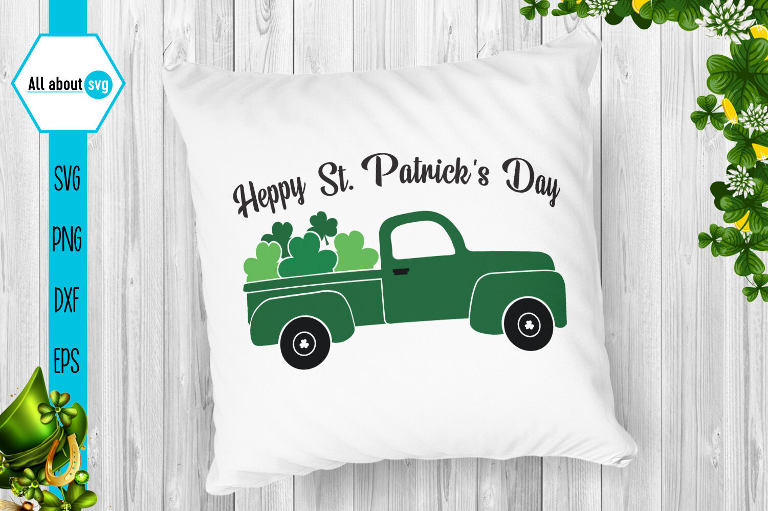 Download Happy St Patricks Day Svg, St Patricks Truck Svg By All ...