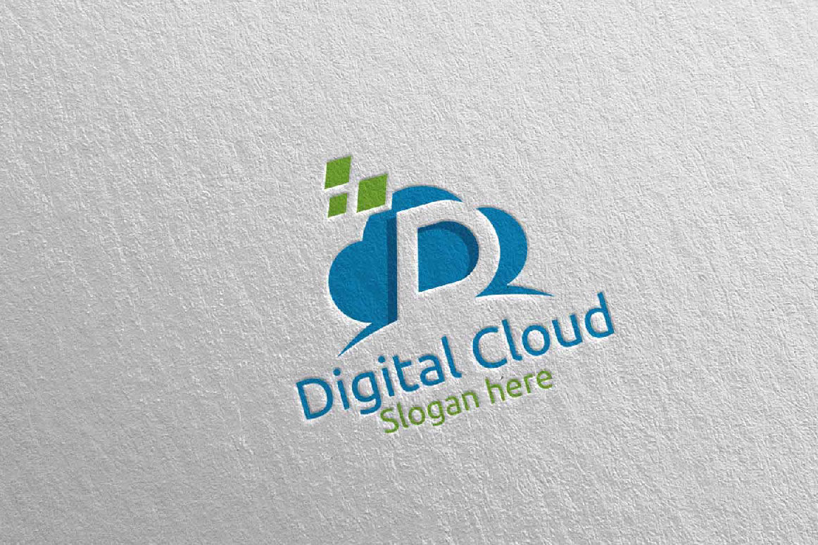 Digital Cloud Letter D Digital Marketing Logo 76 By Denayunethj Thehungryjpeg Com