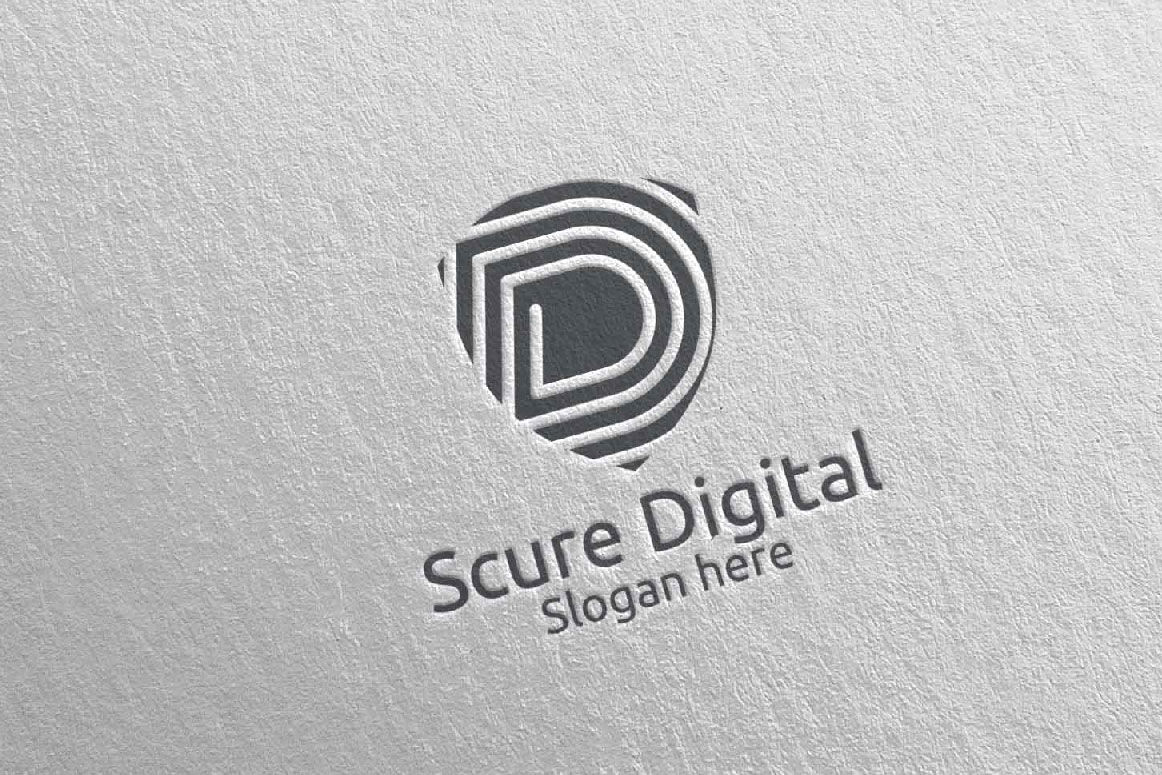 Secure Digital Letter D Digital Marketing Logo 78 By Denayunethj Thehungryjpeg Com
