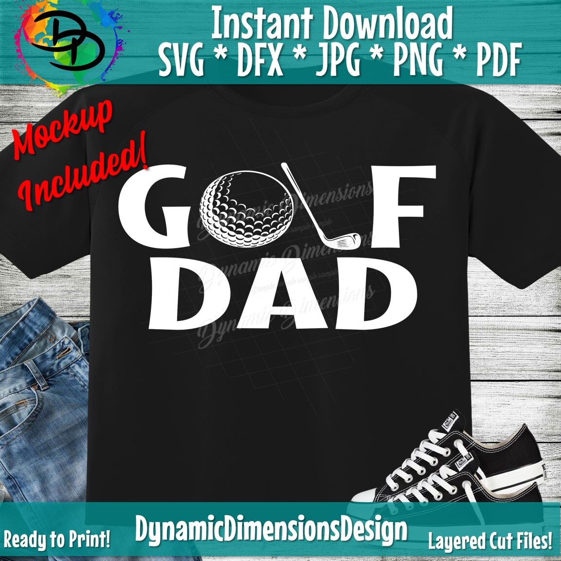 Download Golf Dad, Golf Ball, Golf svg, Golf, Golfing, Golf Shirt, SVG, dxf, pn By Dynamic Dimensions ...