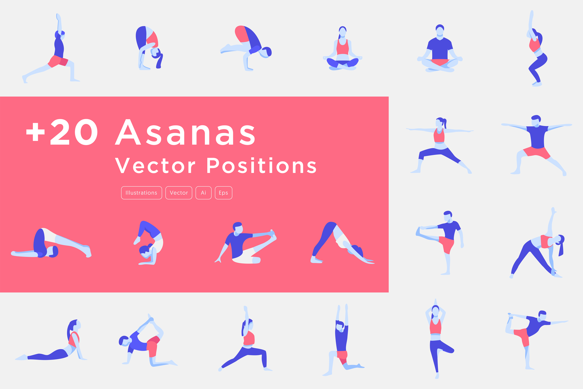 yoga poses vector