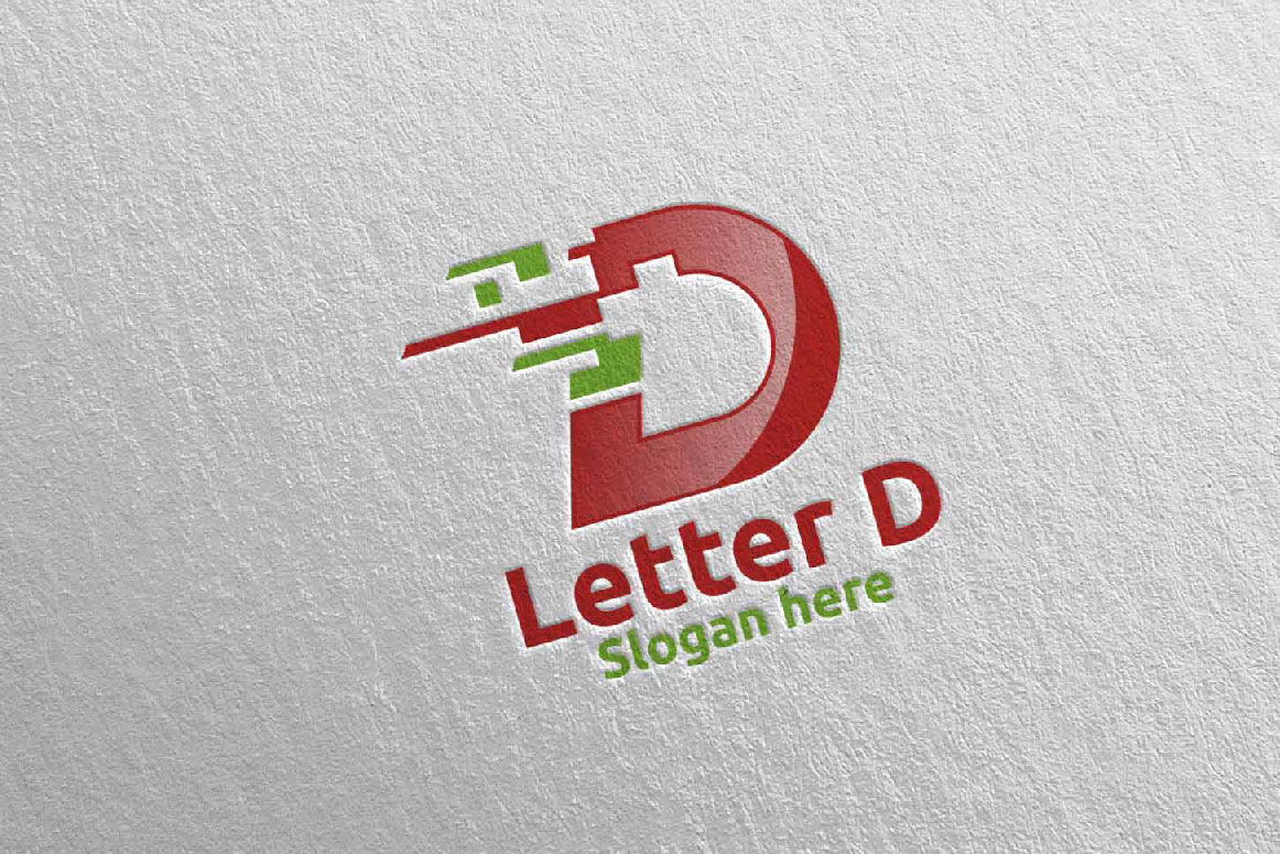 Digital Letter D Logo Design 3 By Denayunethj Thehungryjpeg Com