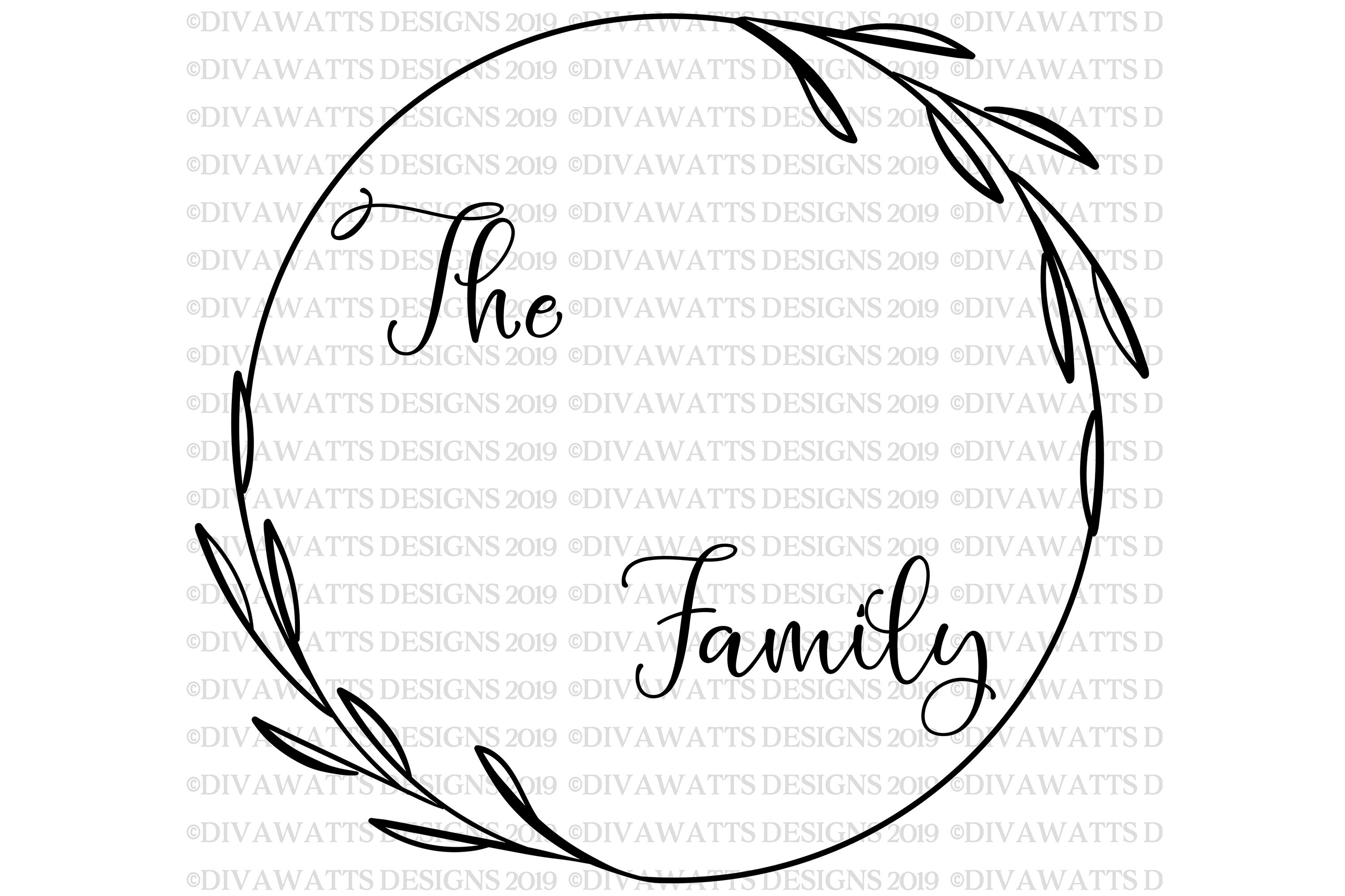 Family Monogram Last Name Circle Farmhouse Sign By Diva Watts Designs