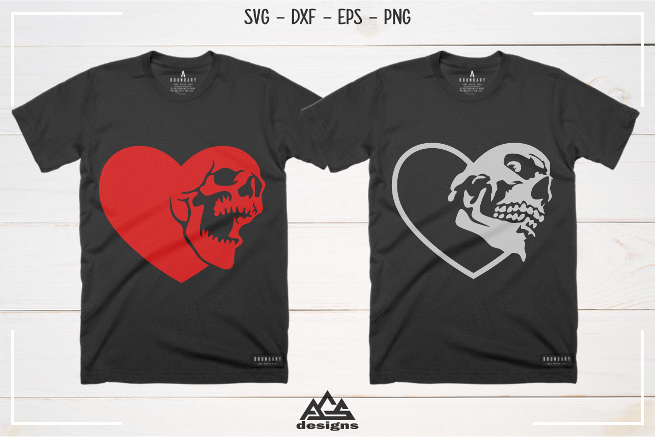 Download Heart Love Skull Svg Design By AgsDesign | TheHungryJPEG.com