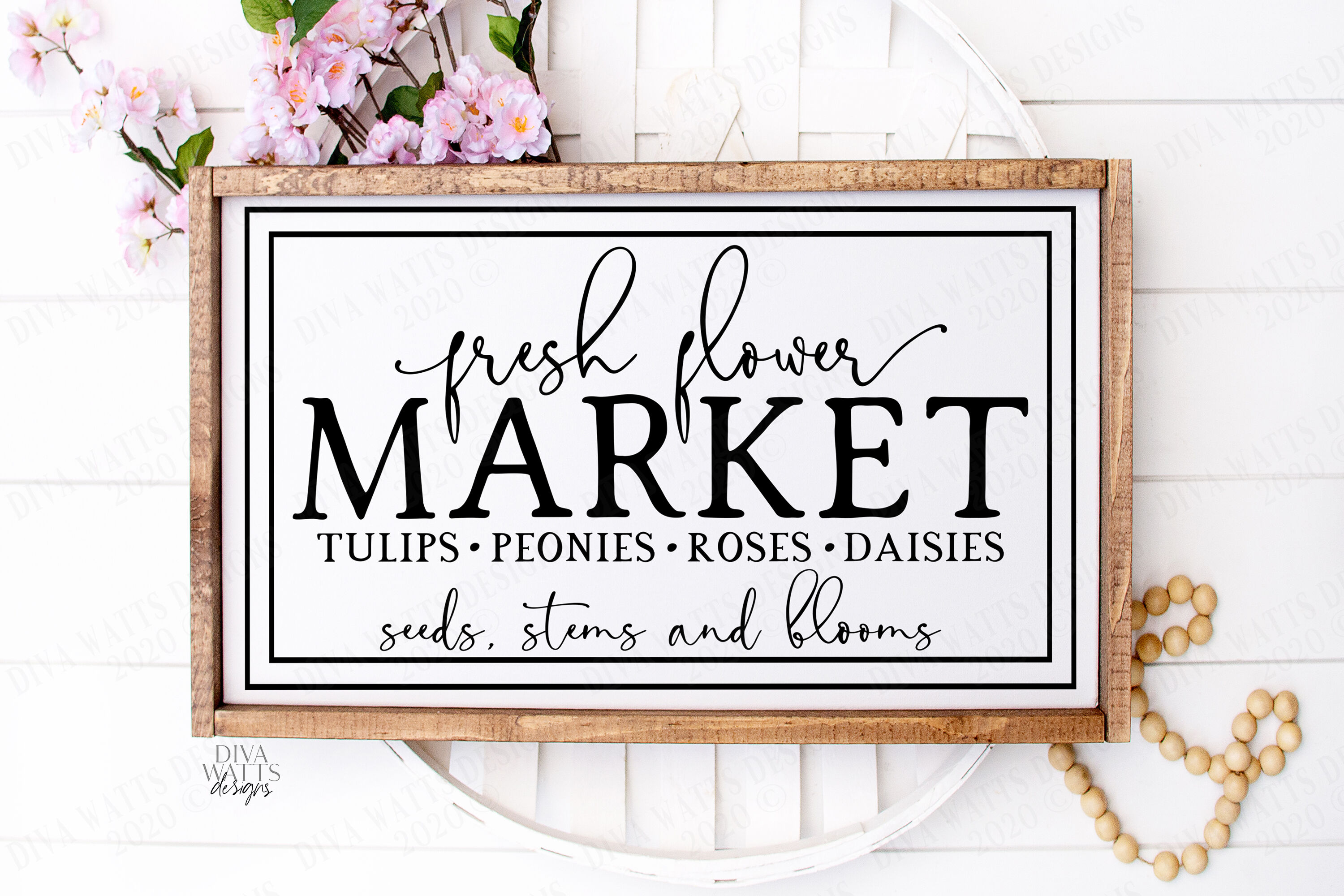 Download Fresh Flower Market Seeds Stems And Blooms Cut File Svg By Diva Watts Designs Thehungryjpeg Com