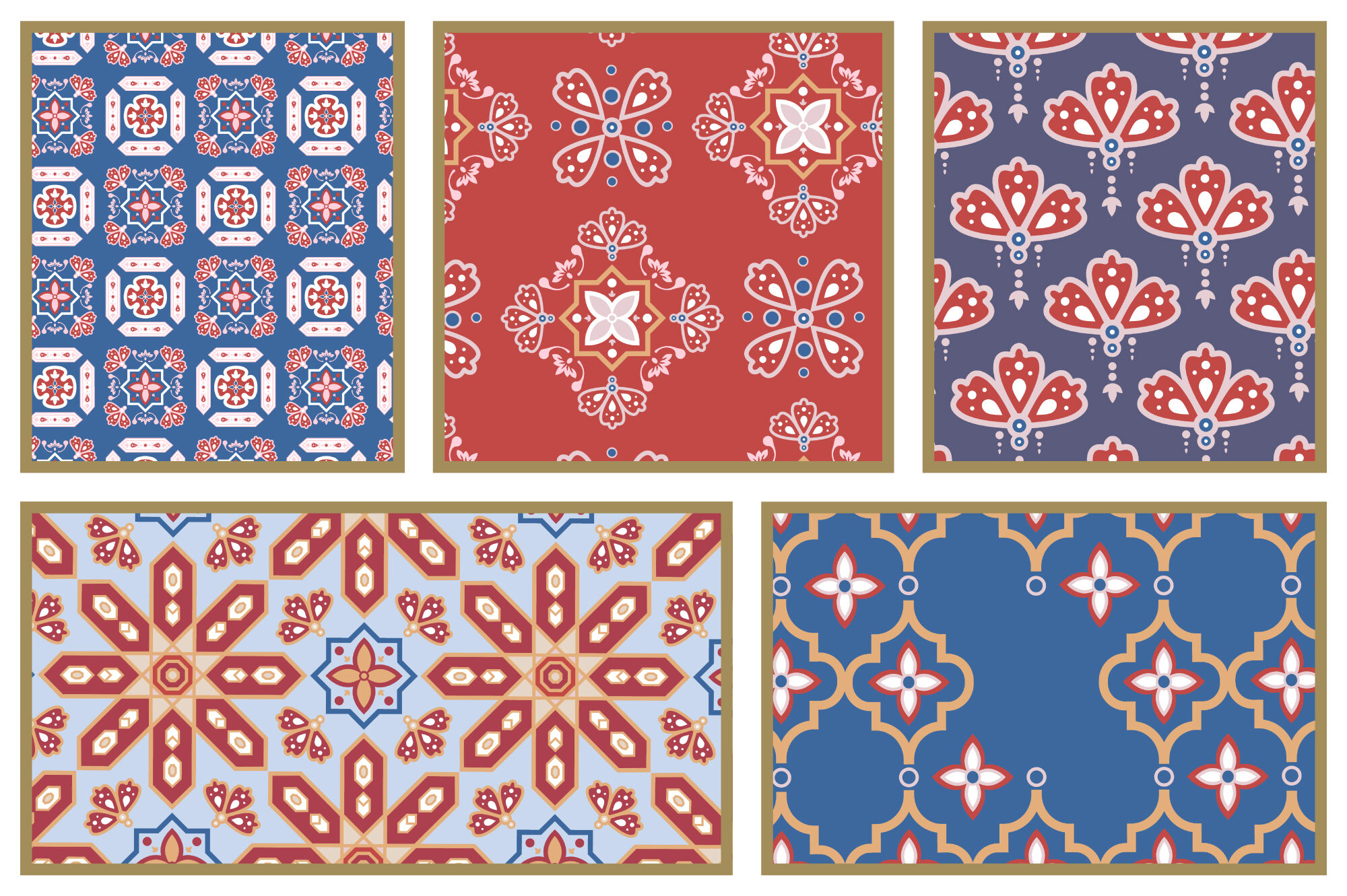 Moroccan Tiles V. 2 - Seamless Patterns By YoPixArt | TheHungryJPEG