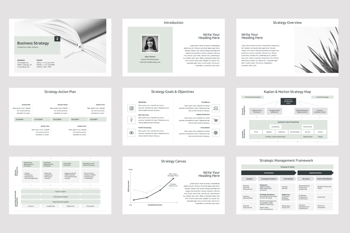Business Strategy Two Keynote Template By Jetztemplates Thehungryjpeg Com