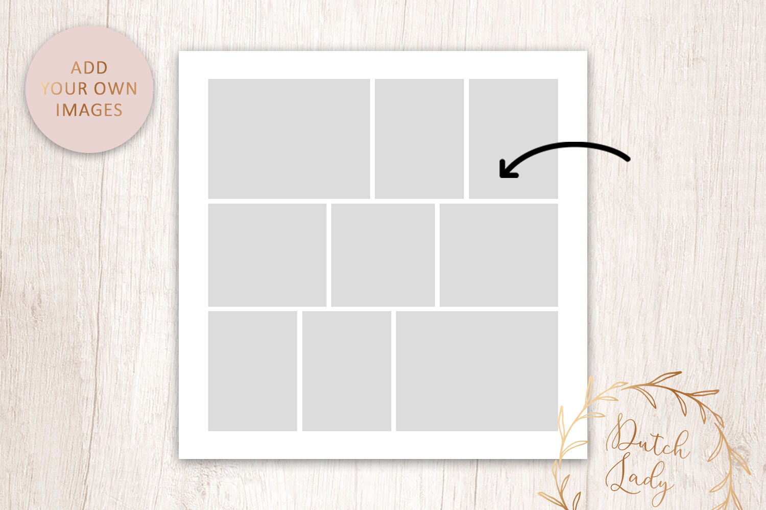PSD Photo Collage Template #9 By The Dutch Lady Designs | TheHungryJPEG