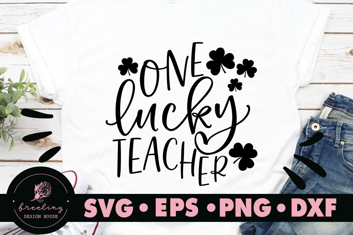 One Lucky Teacher Svg Free - Ajor Png
