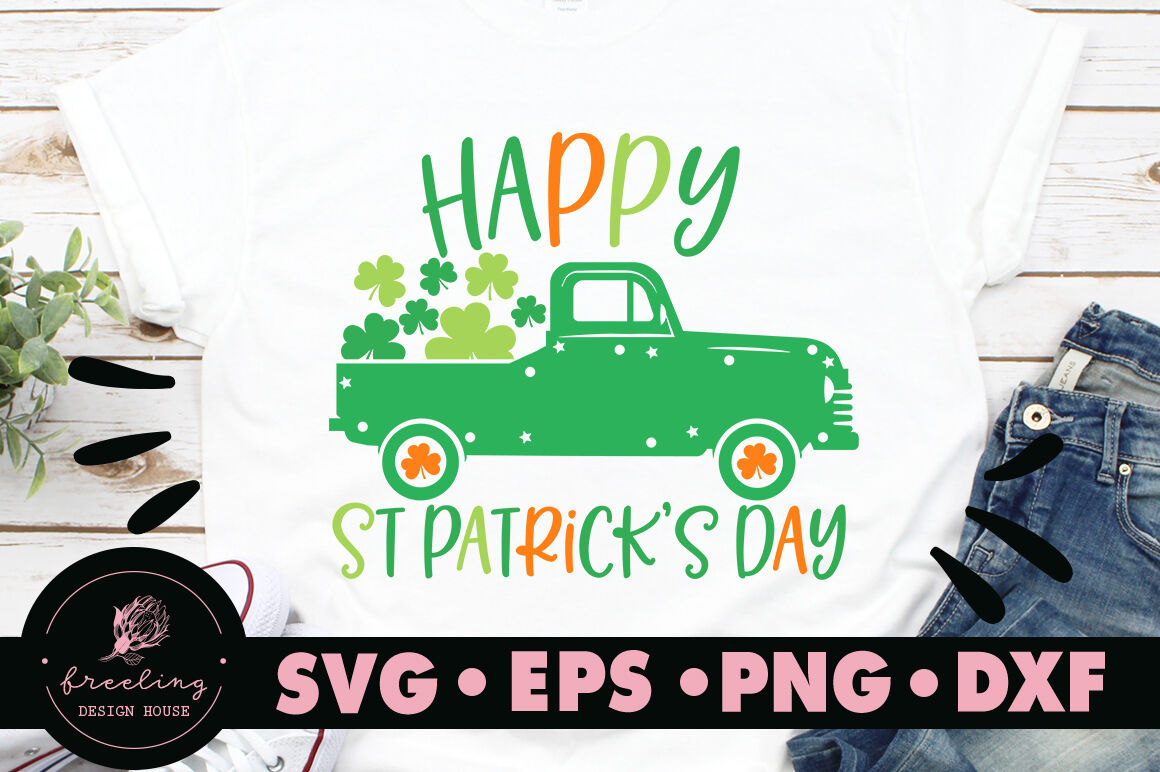 Happy St Patricks Day Truck SVG File