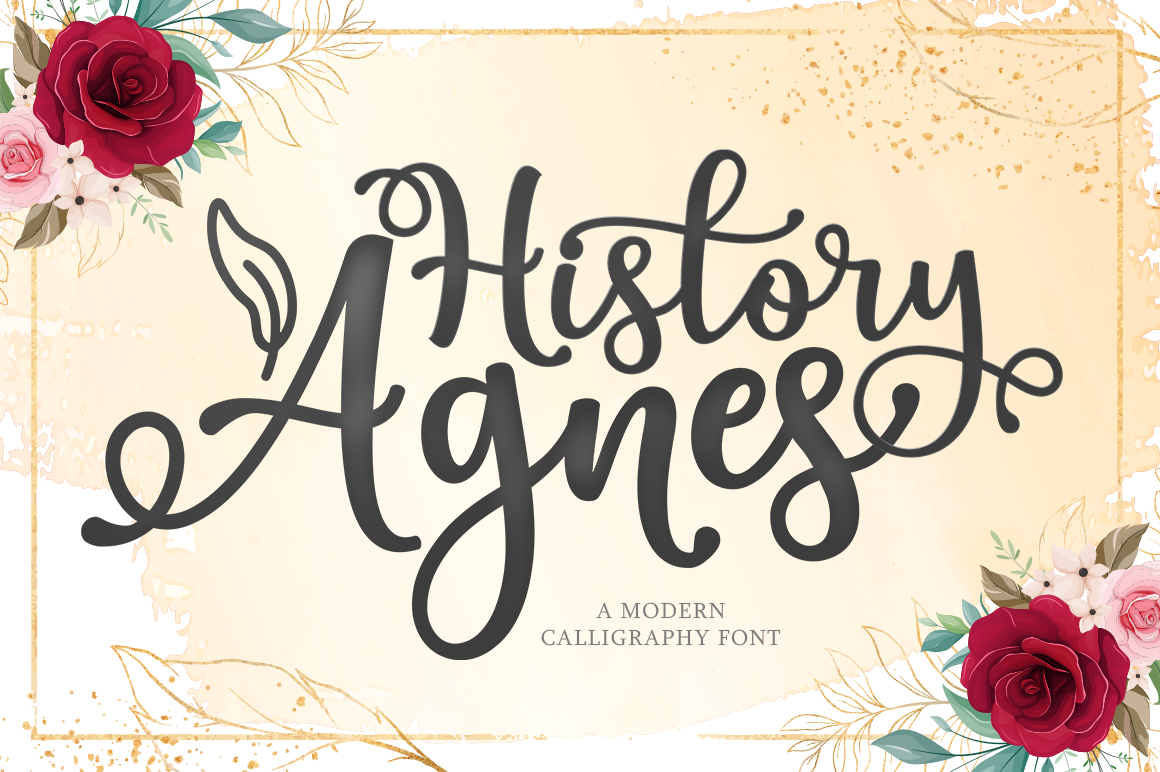 History Agnes By Lettersams Thehungryjpeg Com
