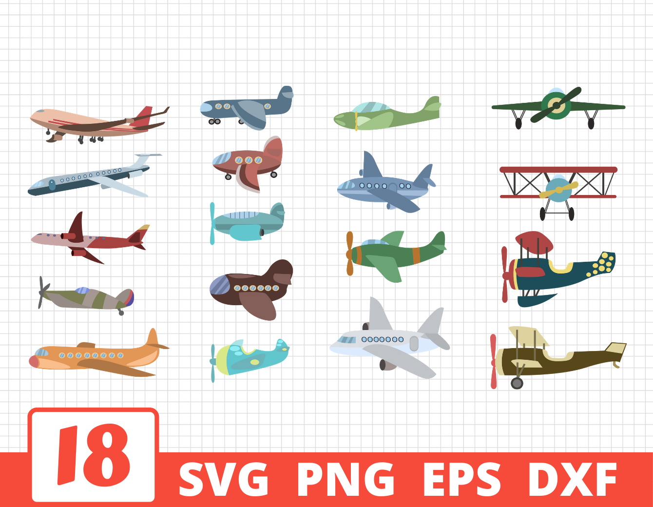 Airplane SVG Airplane Bundle SVG Airplane Clipart Digital File Cricut