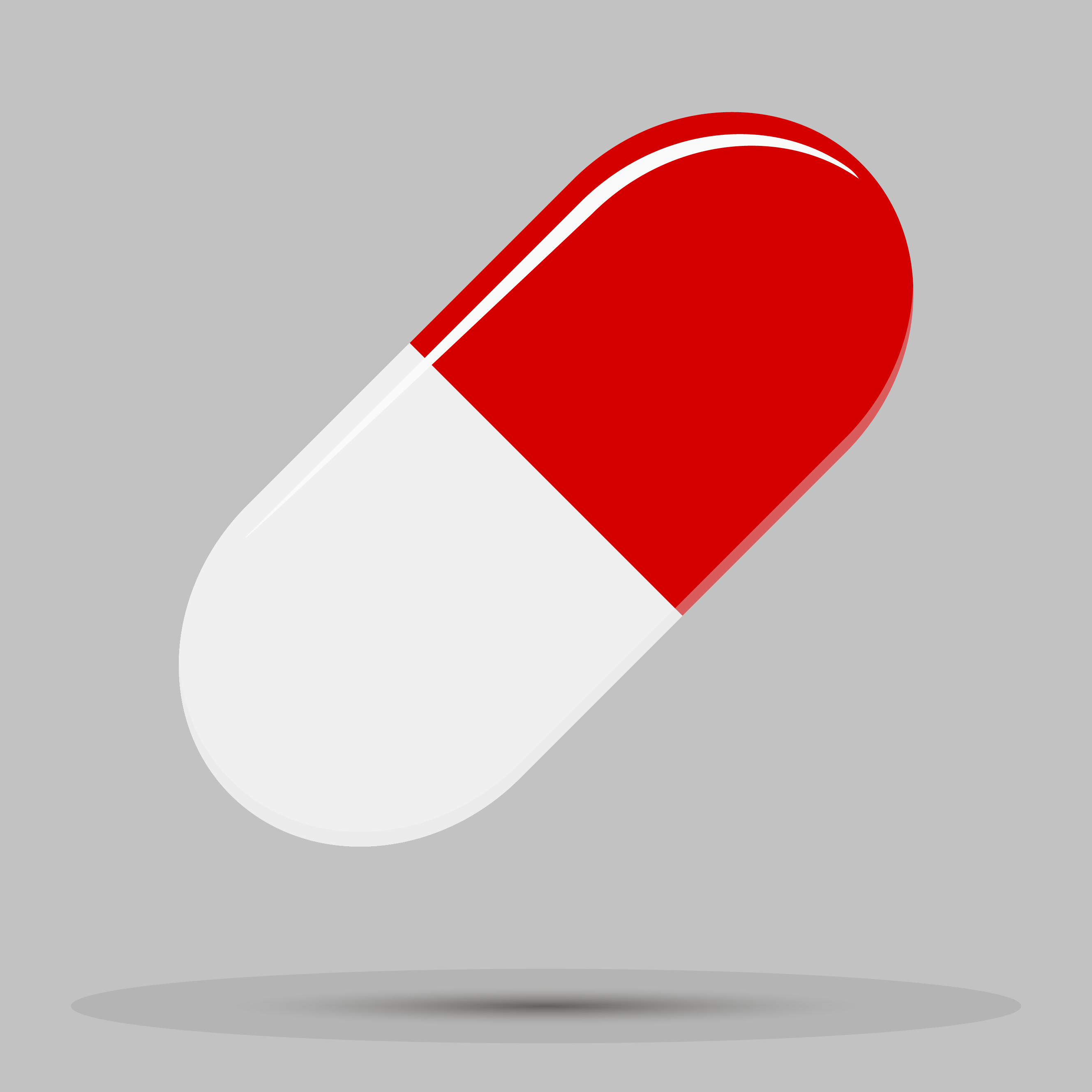 Capsule tablet red white By | TheHungryJPEG