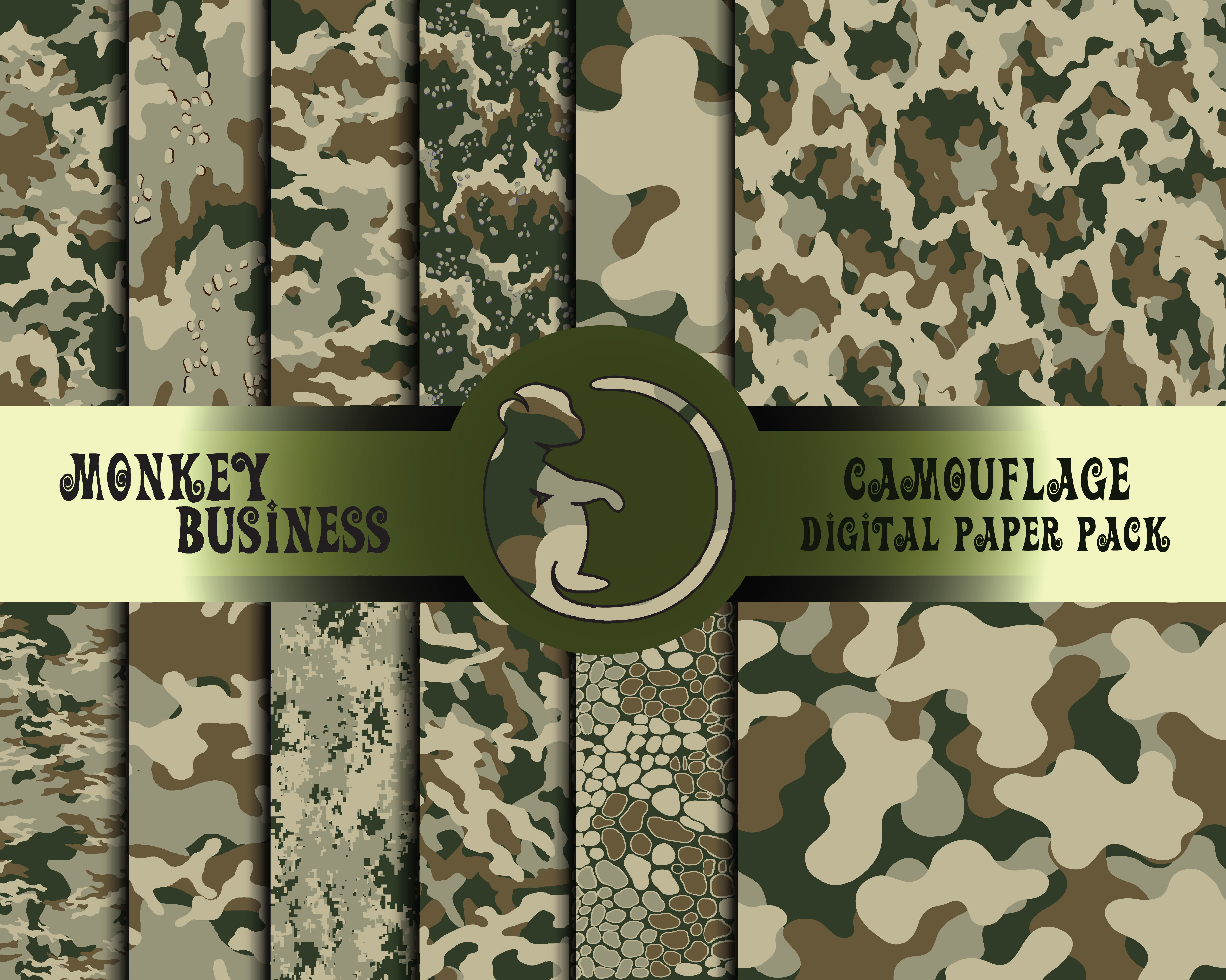Jpg Files Camo Patterns Instant Download Military Print Fabric By Monkey Camouflage Design Thehungryjpeg Com