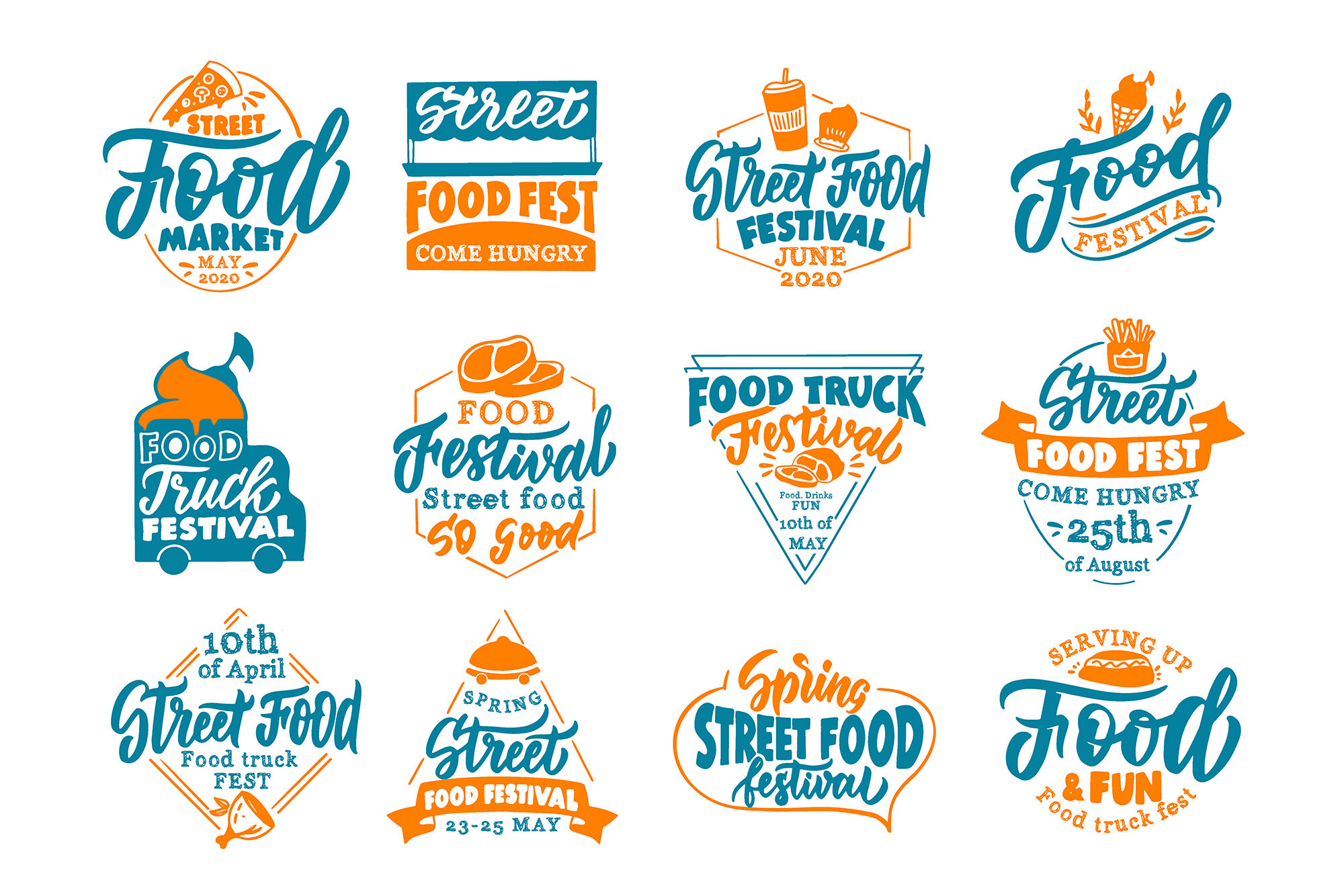 Street Food Festival Logo Design Template Stock-vektor (royaltyfri)  2243032227 | Shutterstock