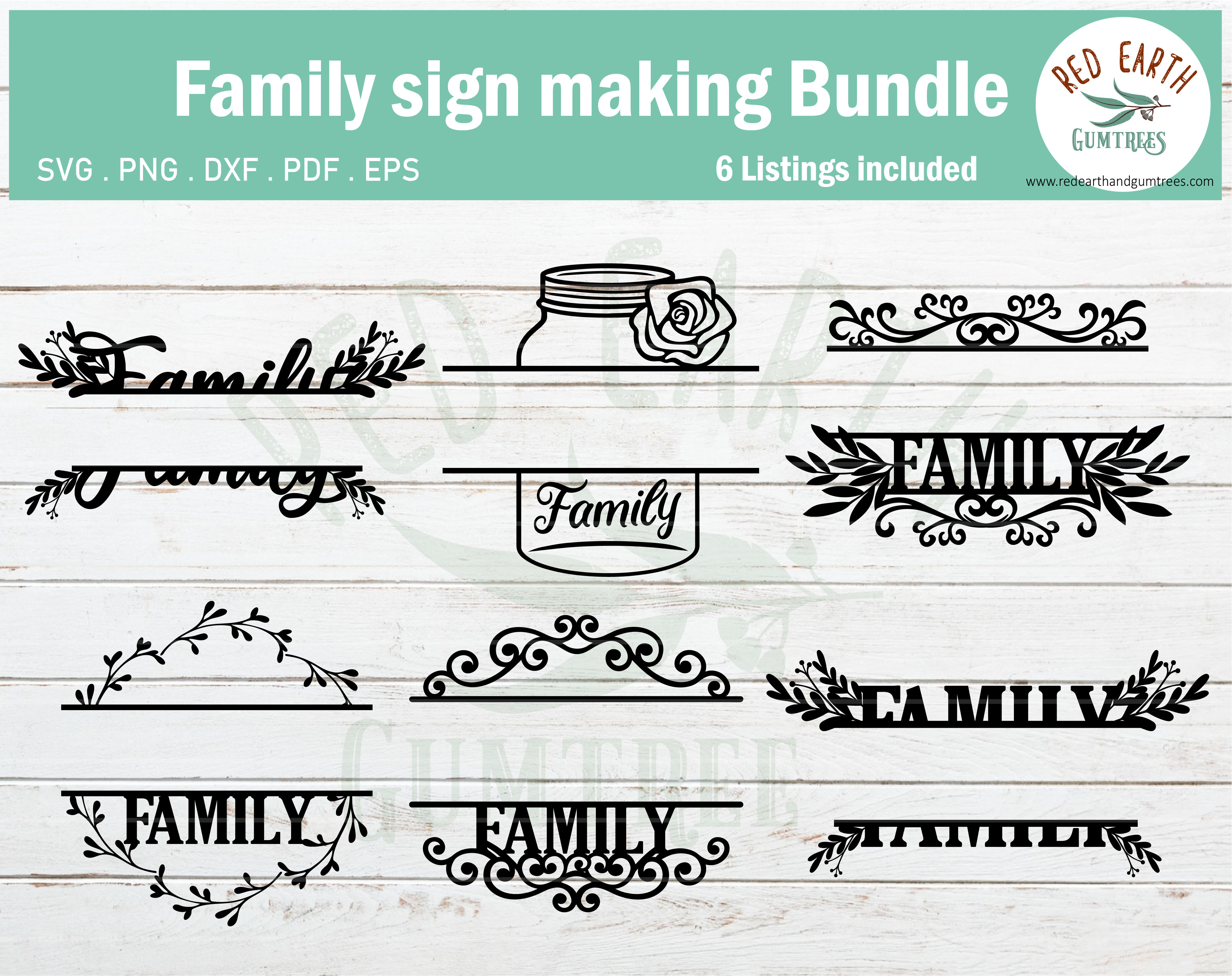 Download Family Sign making decal Split monogram Frame bundle SVG ...