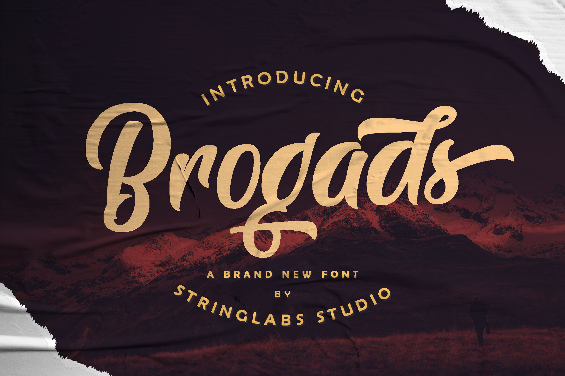 Brogads Bold Script Retro Font By Stringlabs Thehungryjpeg Com