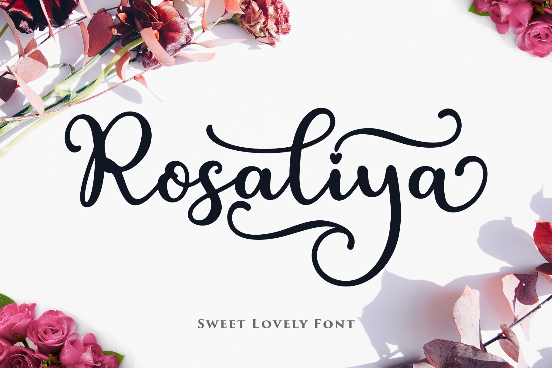 Rosaliya Script By Sulthanstudio Thehungryjpeg Com