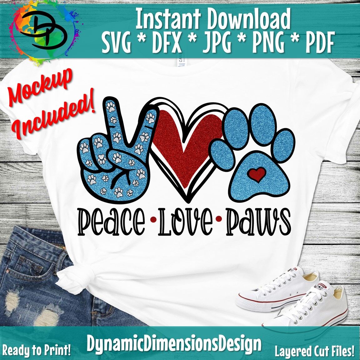 Download Peace Love Paws svg, Paws, Dog SVG, Dog Treat SVG, Dog ...