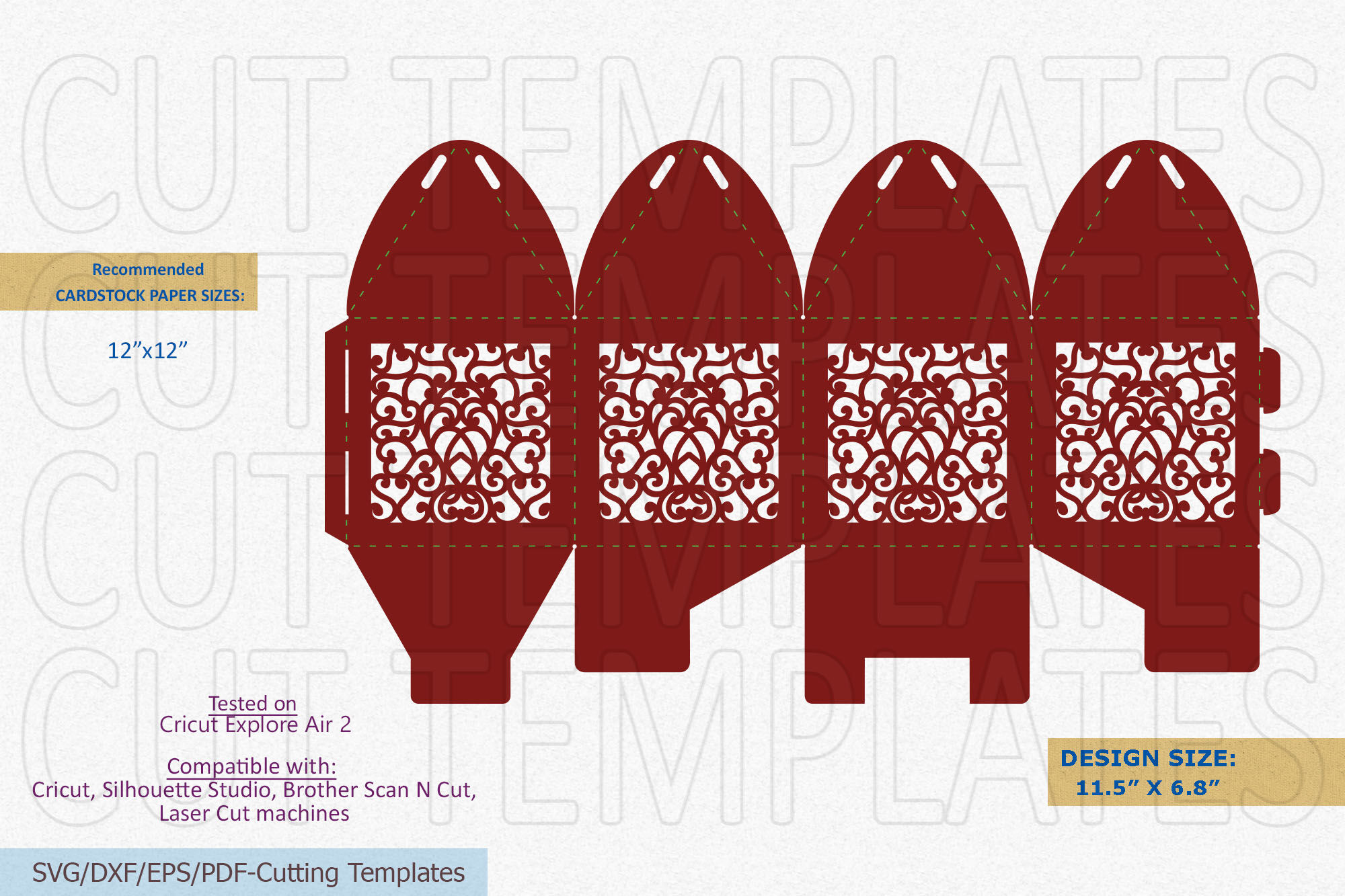 Download Wedding Favor Box Party Candy gift box laser cut svg template By kArtCreation | TheHungryJPEG.com