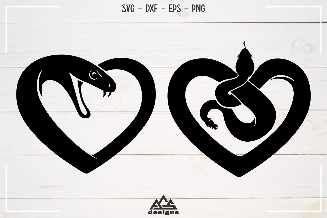 Love Heart SNAKE Svg Design By AgsDesign | TheHungryJPEG.com