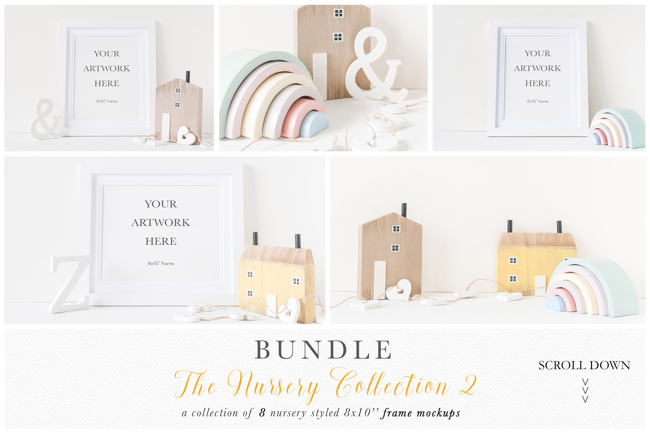 Download Frame Mockup Bundle 8x10 Nursery Styled By L Aura Studio Thehungryjpeg Com