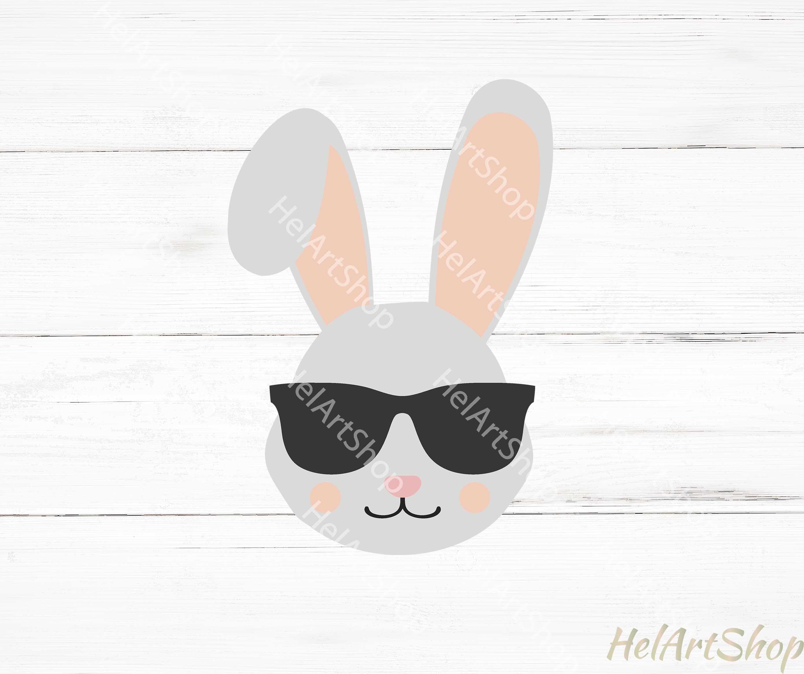 Bunny glasses svg, Easter rabbit svg, Kids easter svg By HelArtShop
