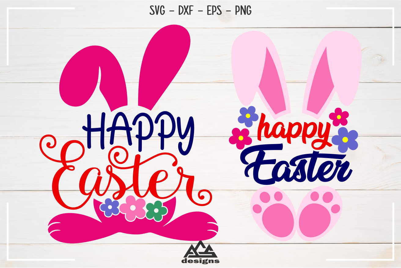 Happy Easter Rabbit Bunny Svg Design By AgsDesign | TheHungryJPEG