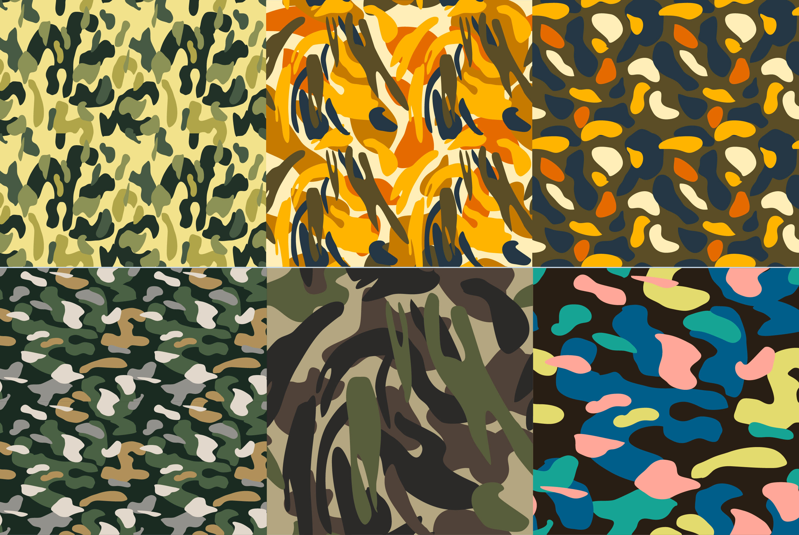 Camouflage pattern background seamless vector illustration By