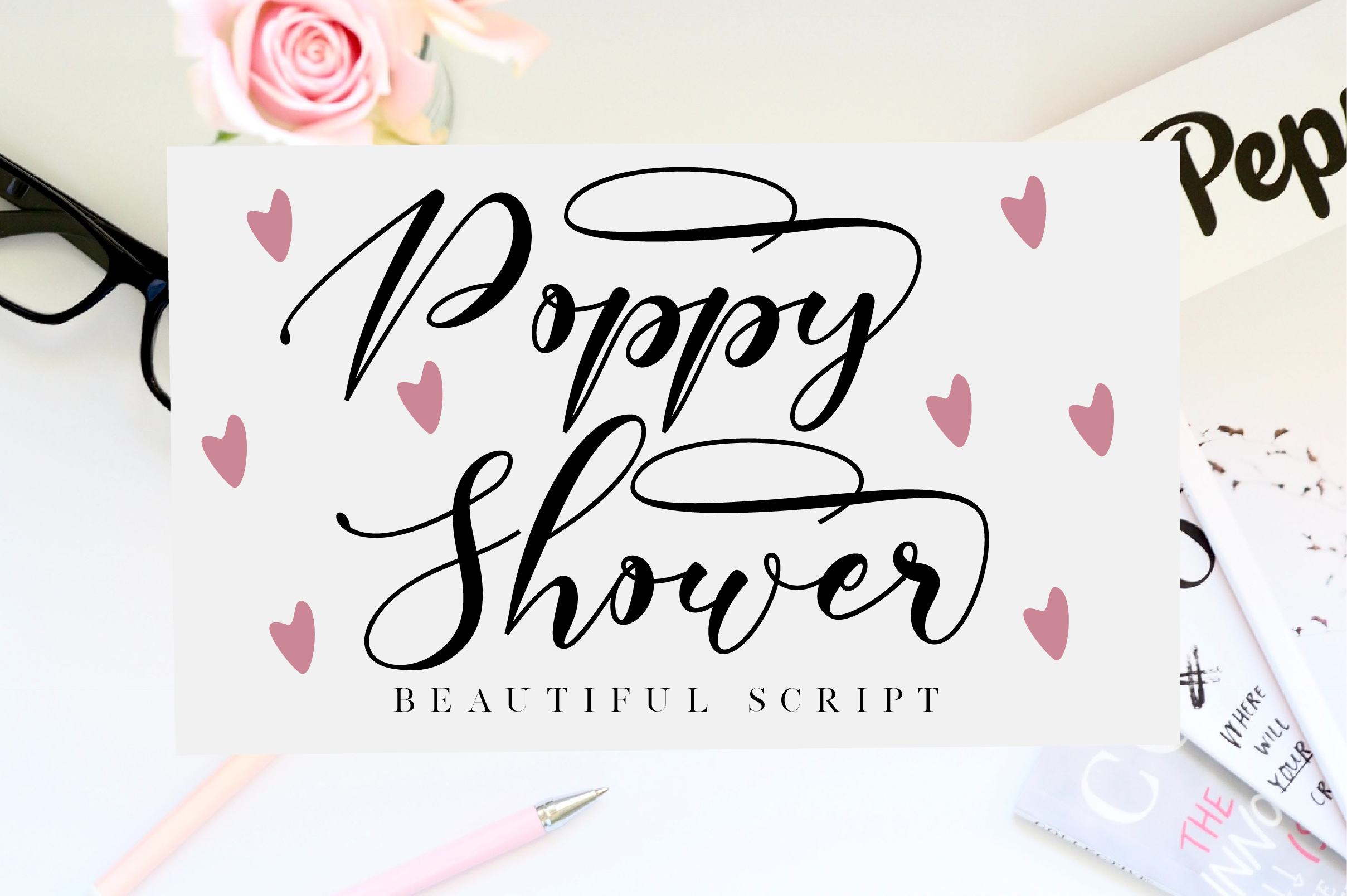 Poppy Shower Script By Nissa Studio Thehungryjpeg Com