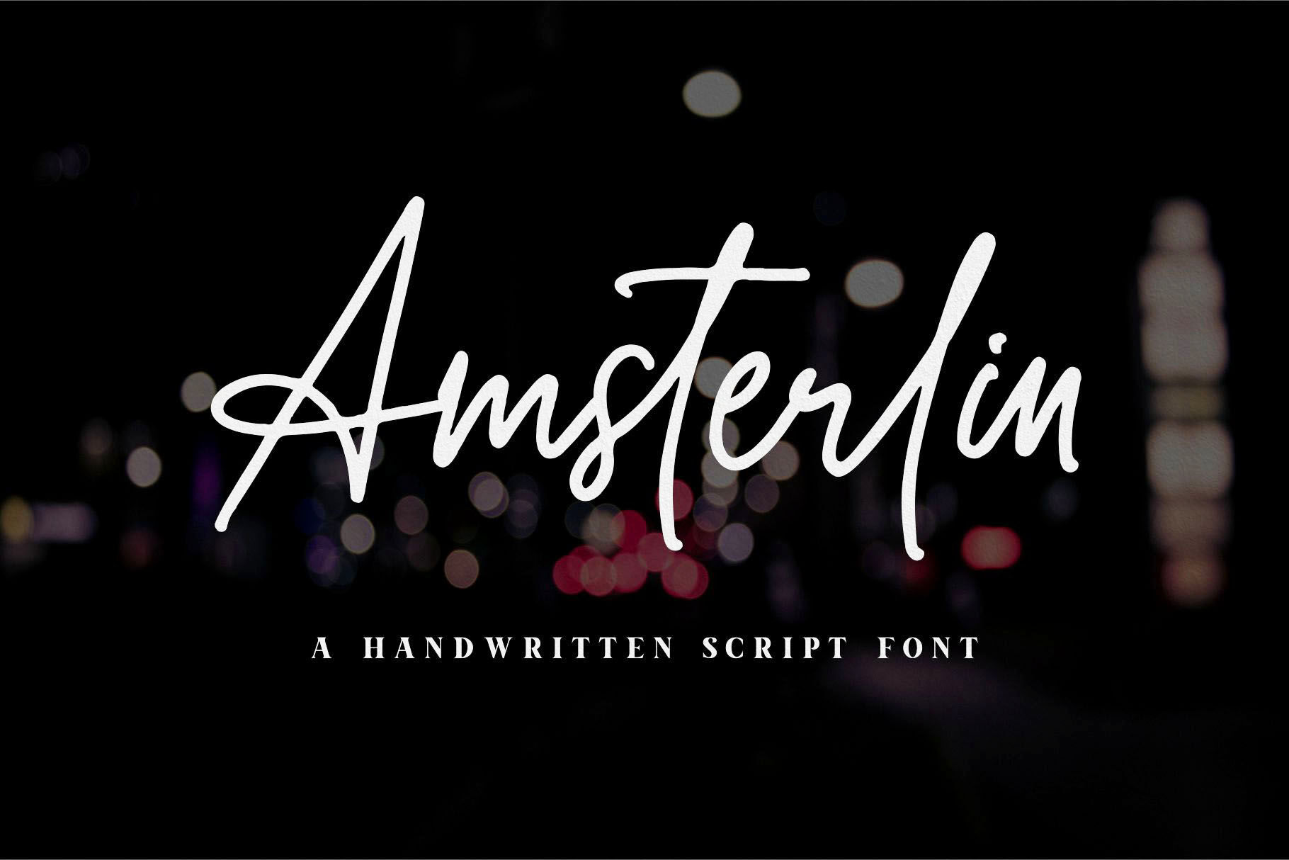 Amsterlin Handwritten Script Font Price 3 By Hanzelstudio Thehungryjpeg Com