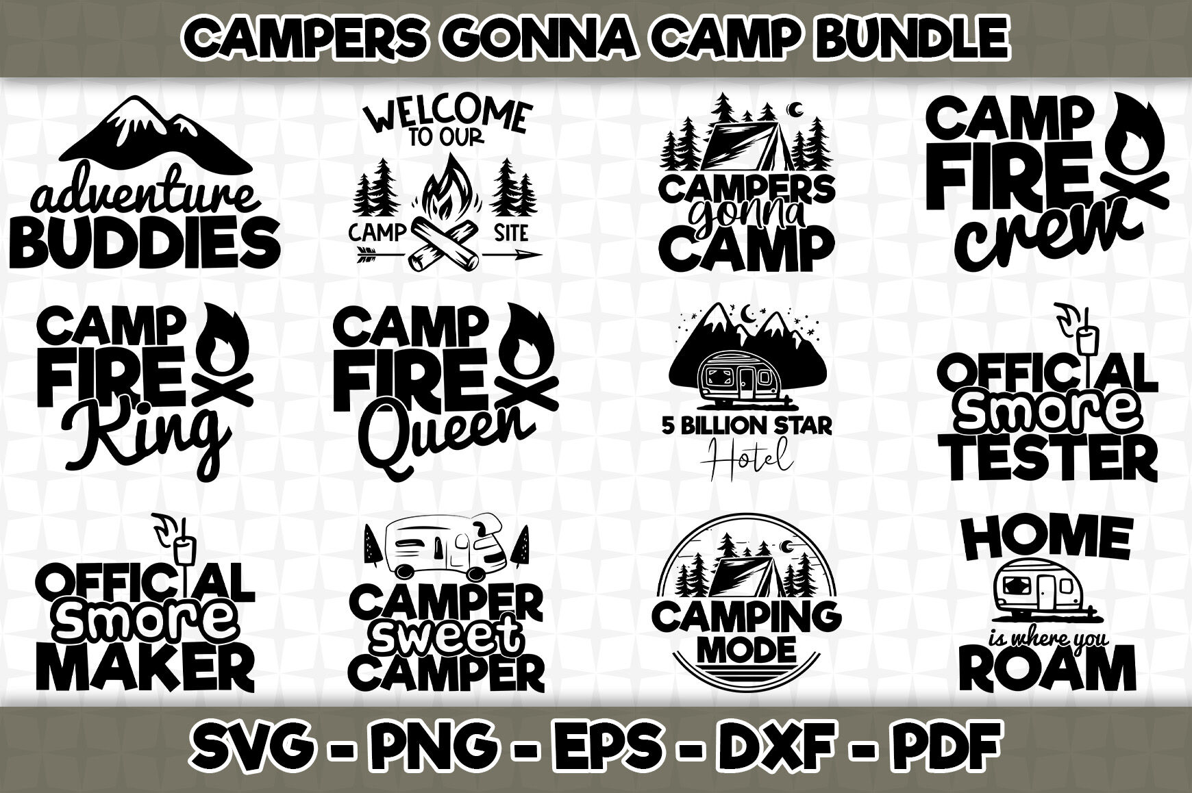 Download Campers Gonna Camp SVG Bundle - 12 Designs Included By ...