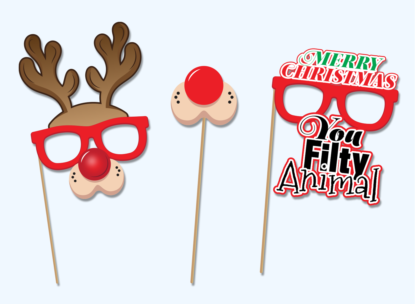 Christmas Printable Props Photo booth Props Christmas Photo booth 