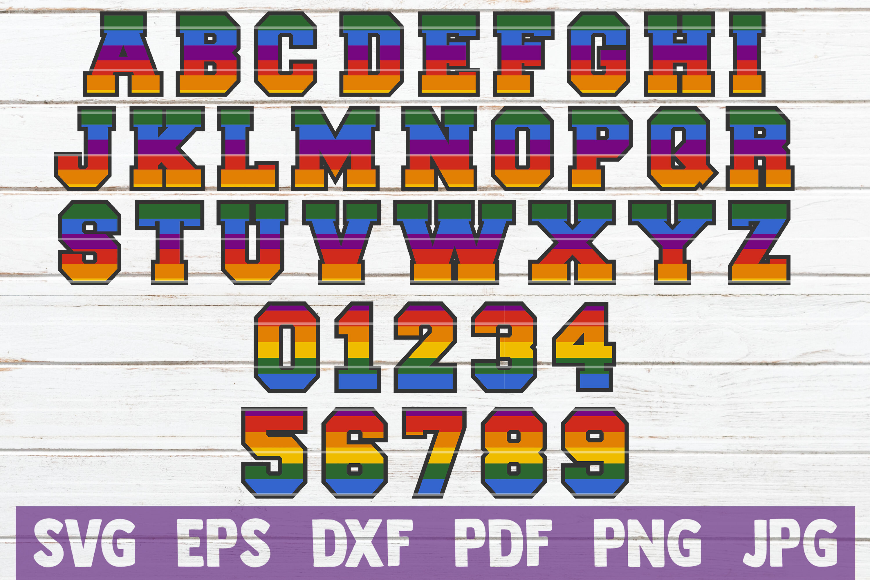 Gay Pride Alphabet And Numbers By Mintymarshmallows Thehungryjpeg Com