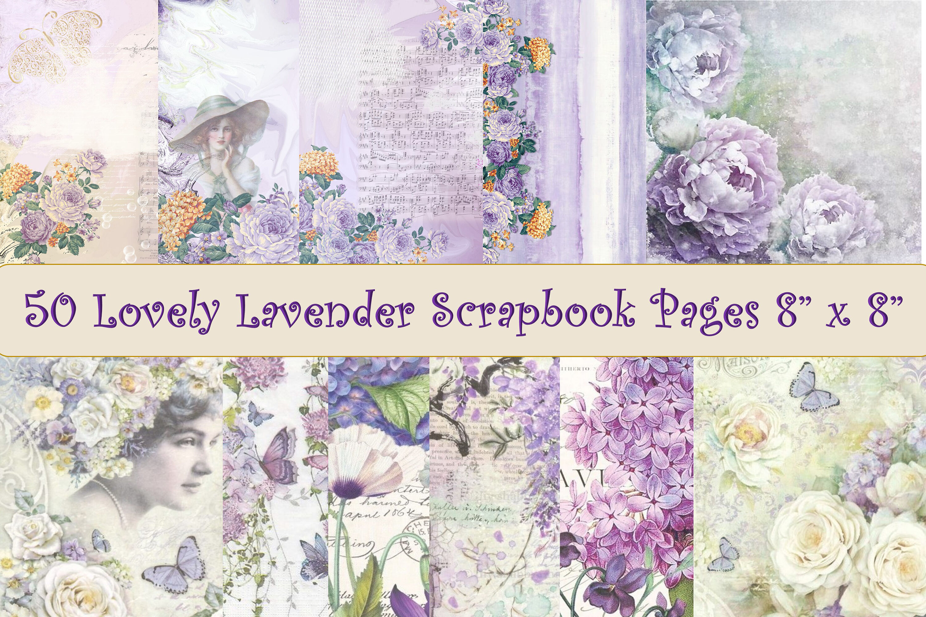 LILAC BOUQUET: Lilac and lavender scrapbook paper | Romantic garden  collection with purple flowers | Creative crafts papers for scrapbooking,  DIYT