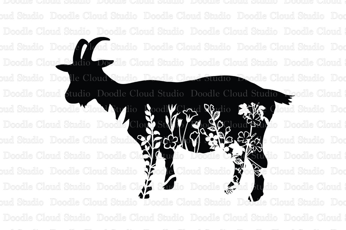 Download Floral Goat Svg Cut Svg Goat Clipart By Doodle Cloud Studio Thehungryjpeg Com