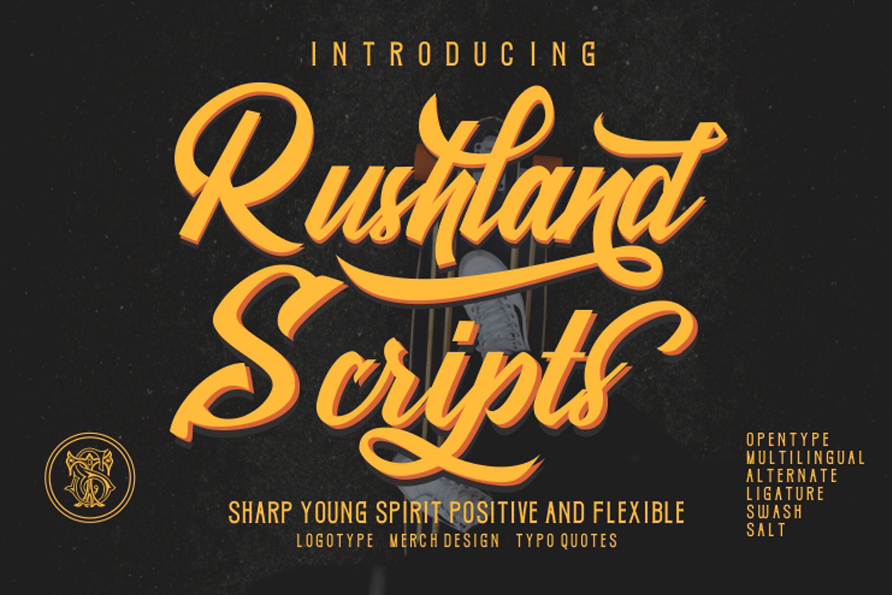 Rushland Script Modern Young By Sheilla Design Sore Thehungryjpeg Com