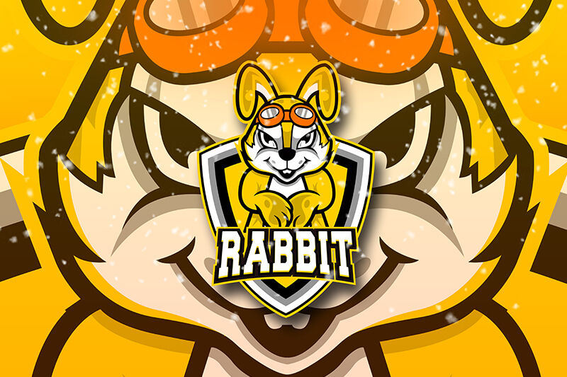 Rabbit Esport Logo Template By Azam Graphic Thehungryjpeg Com