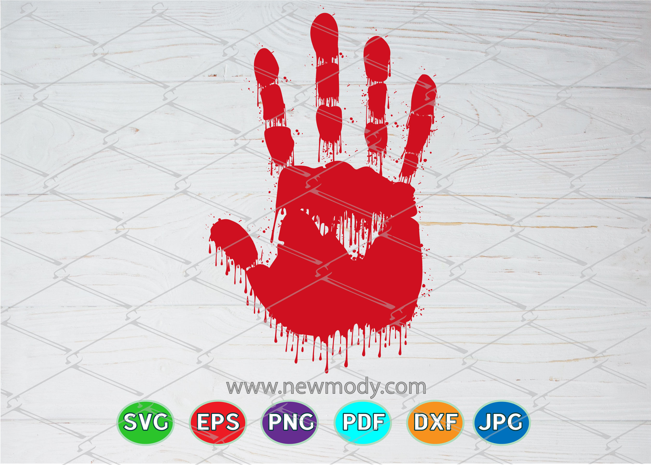 Bloody Handprint Svg Bloody Hand Print Clipart By Amittaart Thehungryjpeg Com